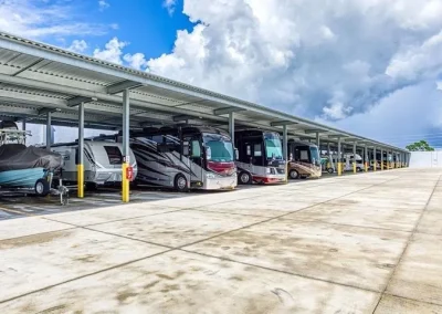 RV storage in Bonita Springs, FL with secure covered and outdoor parking options