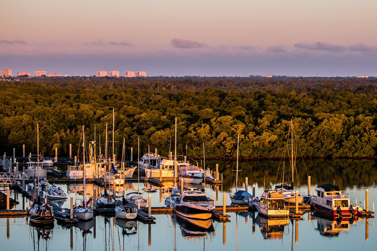 pexels-paul-harrison-120533984-9874010 Boat stored at The Hideout Storage Park Naples FL — covered storage with canopy near Marco Island