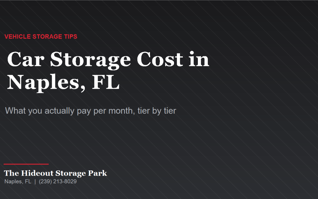 Car Storage Cost in Naples, FL: What You Actually Pay Per Month (2026)